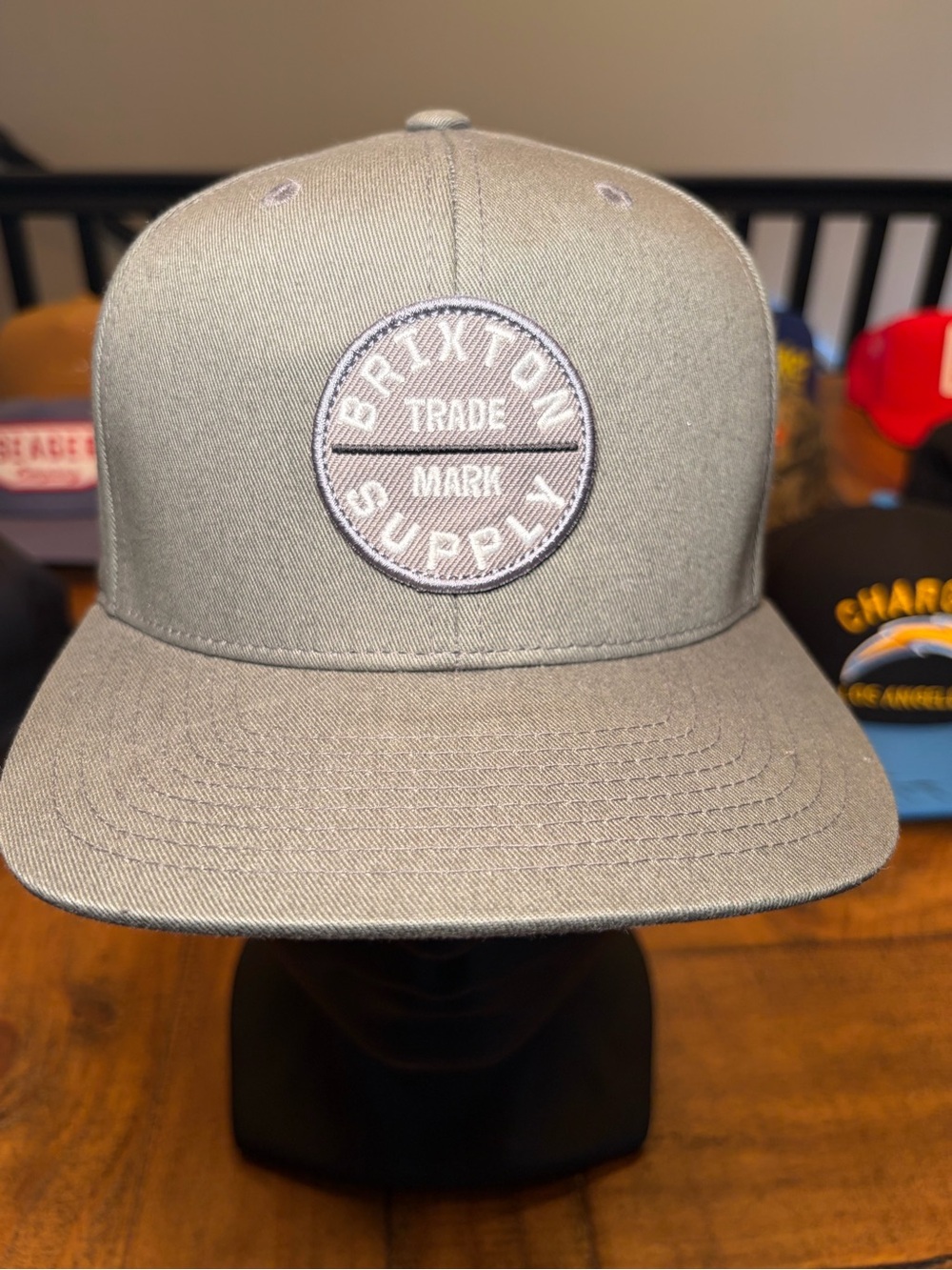 Brixton Light Green Embroidered Circle Patch Snapback